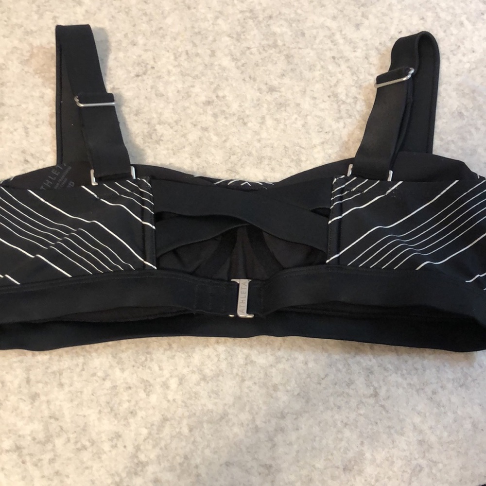 Athleta Black Chevron Bikini Top - size 34D - Picture 2 of 6